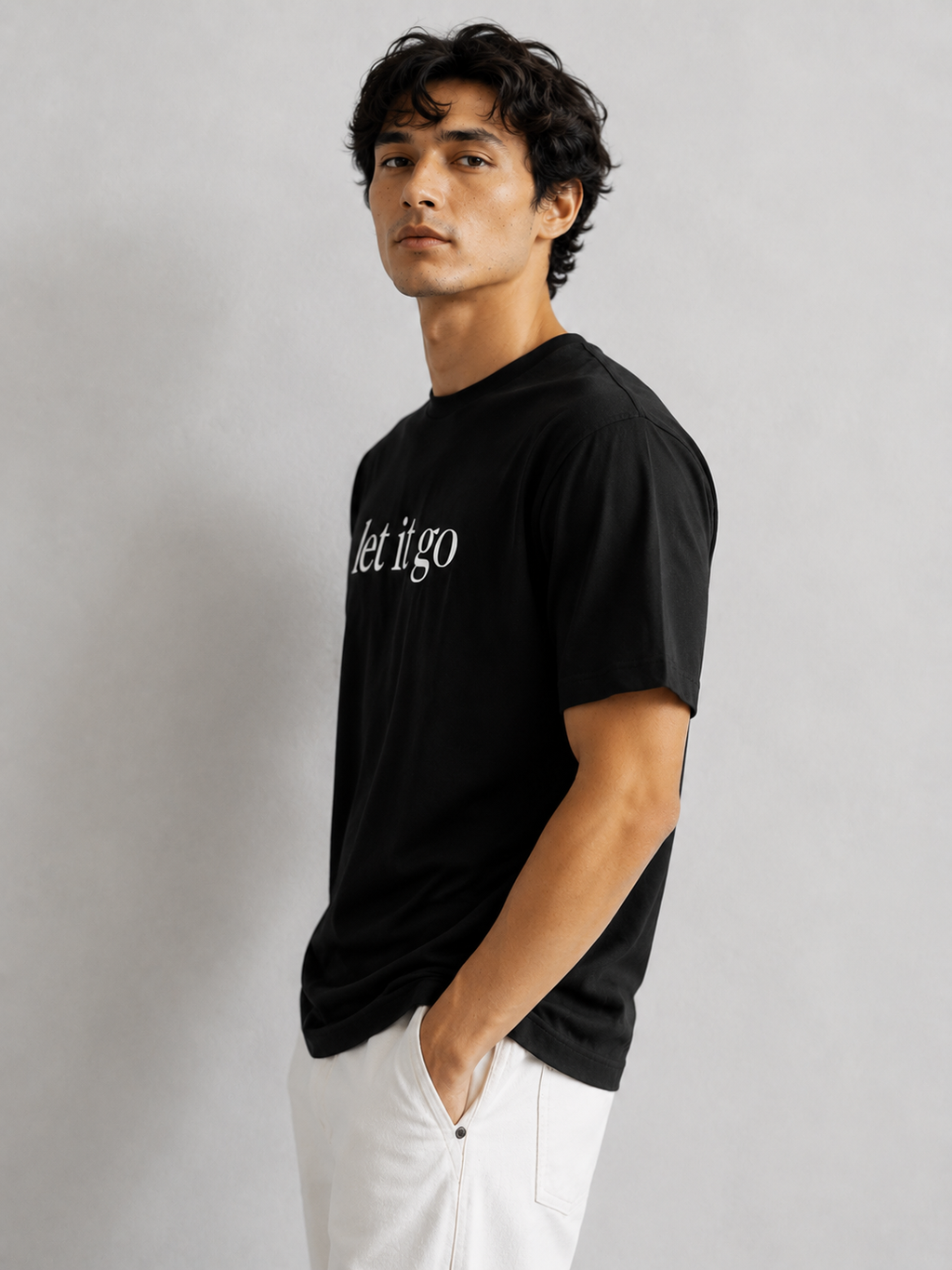 LET IT GO - Premium Unisex Signature Tee | Black